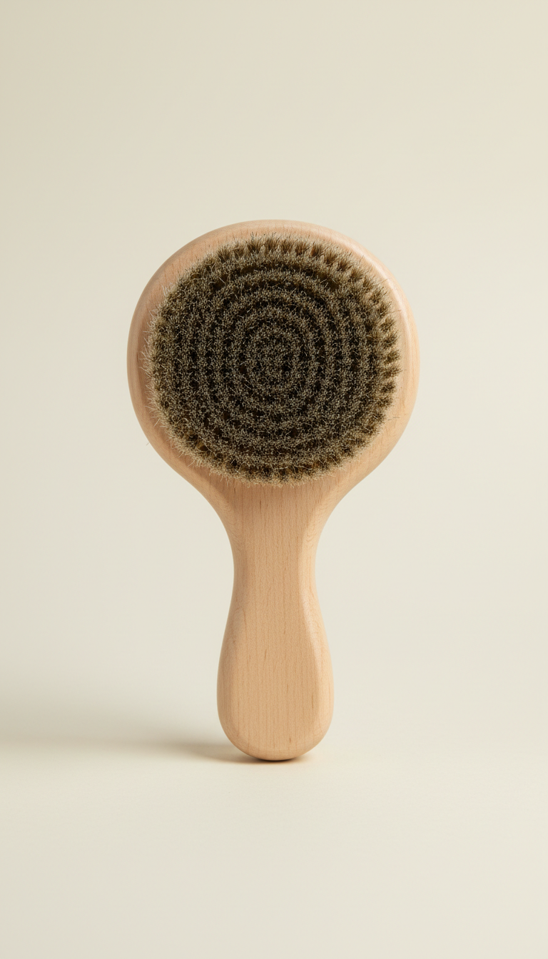 Ergonomic Grooming Brush Natural Bristles