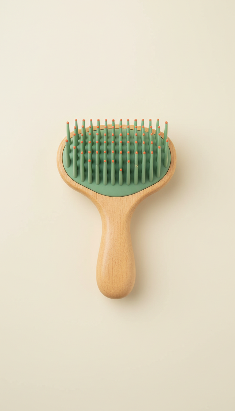 Gentle Bristle Grooming Brush for Sensitive Coats